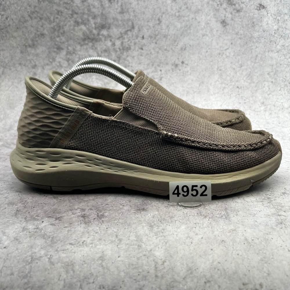 Skechers Parson Ralven Men 10.5 Brown Slip-ins Hands Free Loafer Sneaker 204804